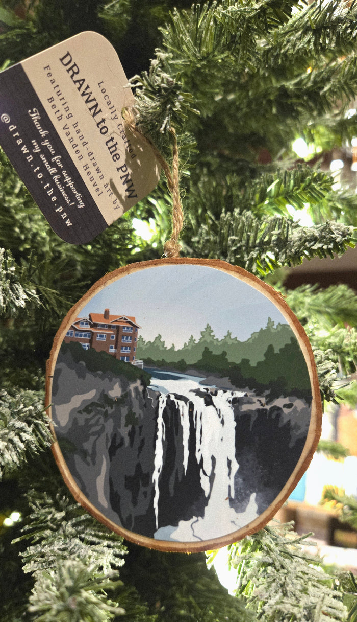 Snoqualmie Falls Ornament by Drawn to the PNW