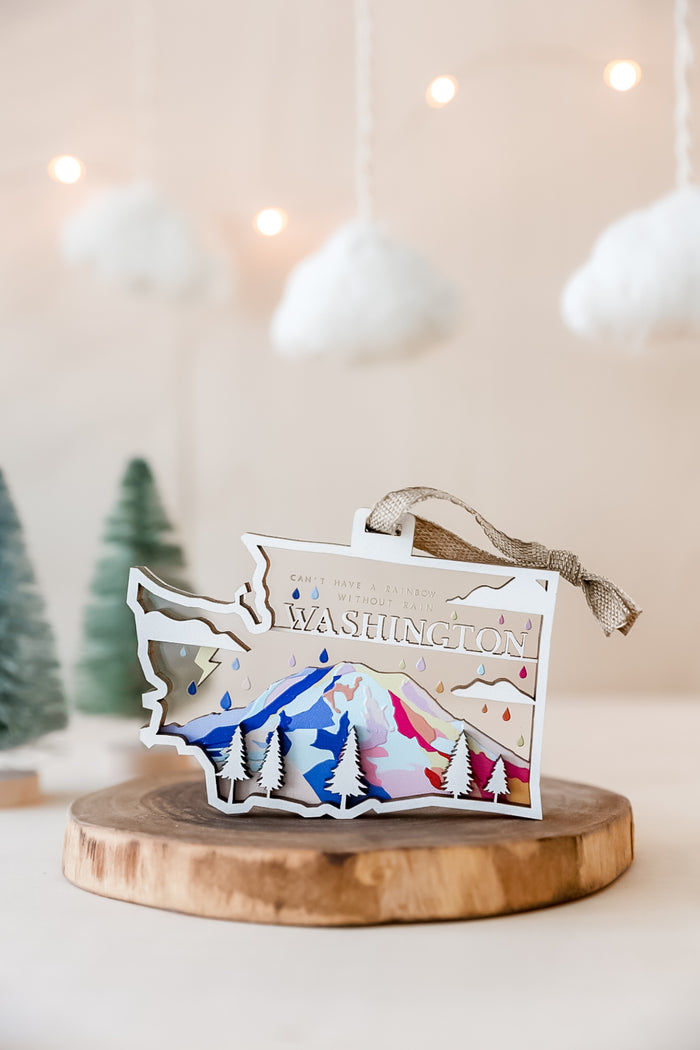 Maison Arbor Washington Ornament - Washington State "Rainy Day"