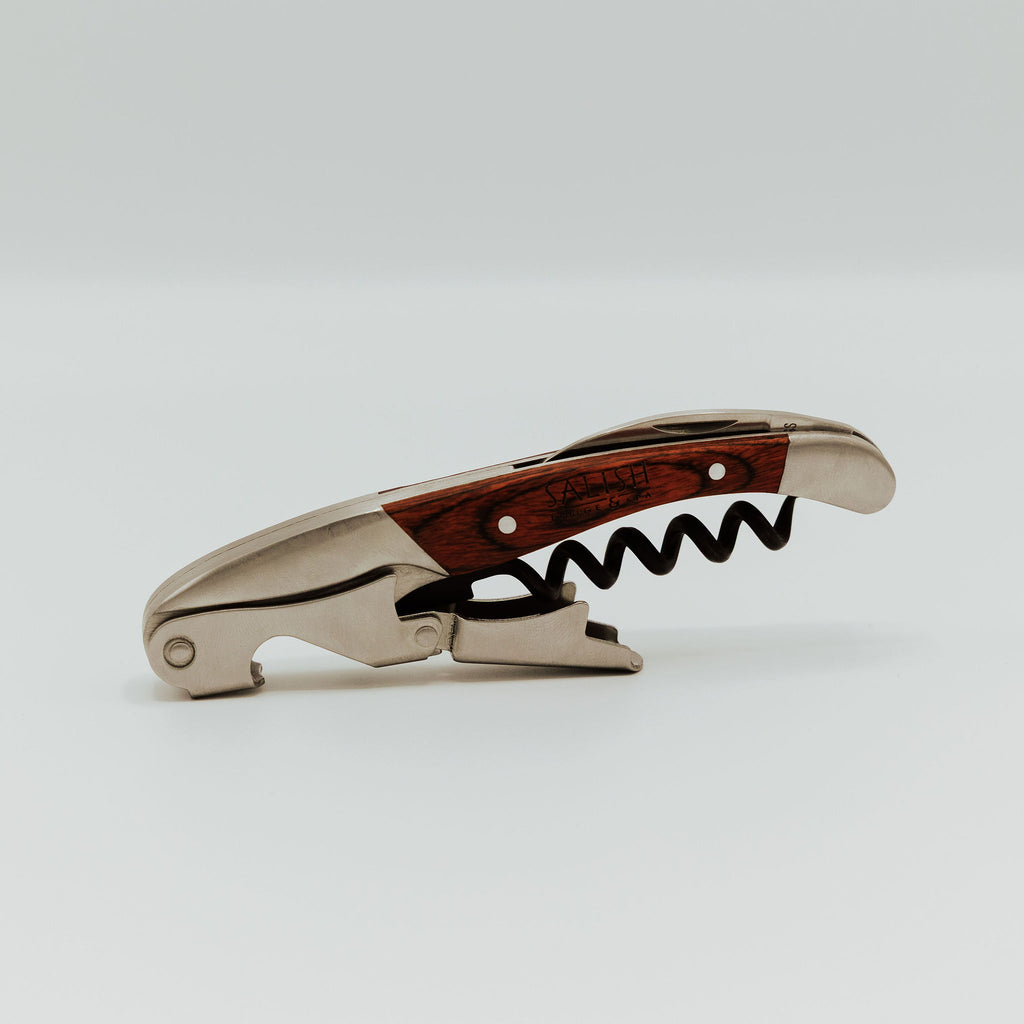Salish Lodge & Spa Double Hinged Wine Key Manual Corkscrew