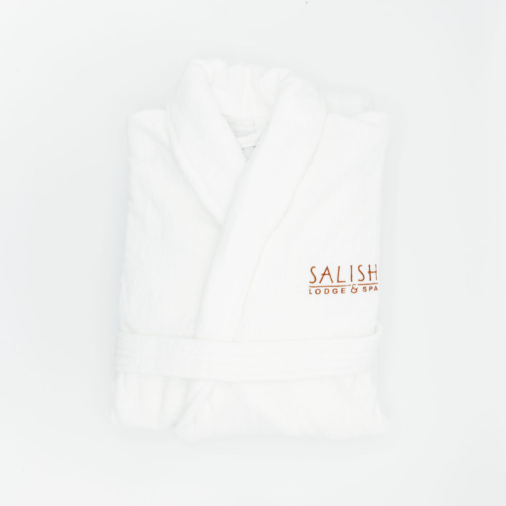 Salish Lodge & Spa Cotton Terry Embroidered Robe Adult Size | Salish Lodge