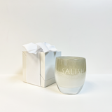 White And Silver Ombre Candle-Holder Glass Votive Salish Lodge And Spa Gifts